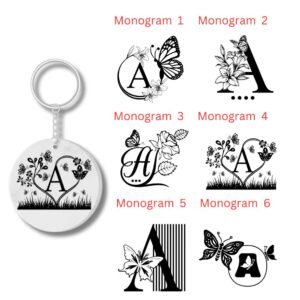 Aesthetic Monogram Keychain