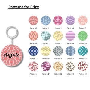 Custom name keychain with pattern