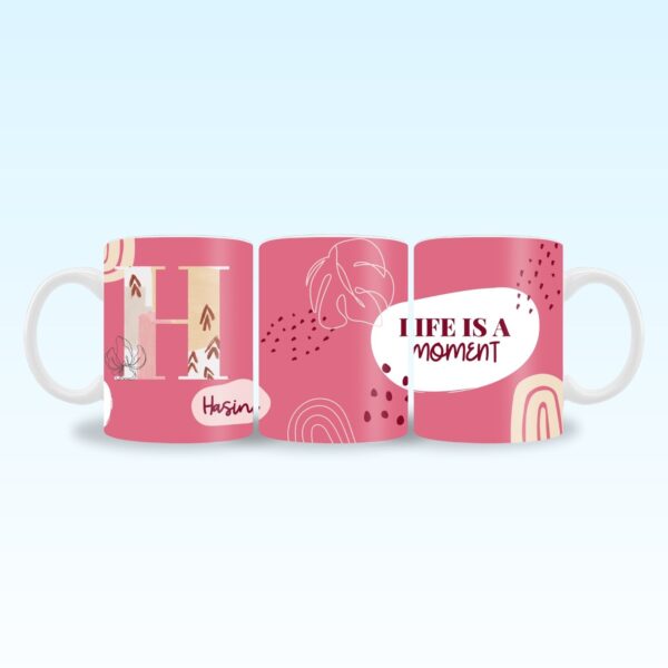 Pink Boho Name mug