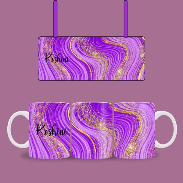 Purple Glitter Name mug - Image 2