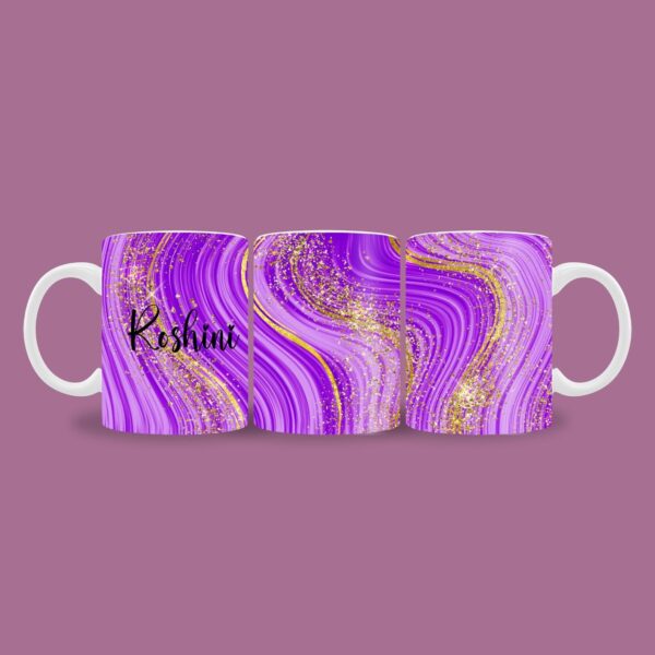 Purple Glitter Name mug