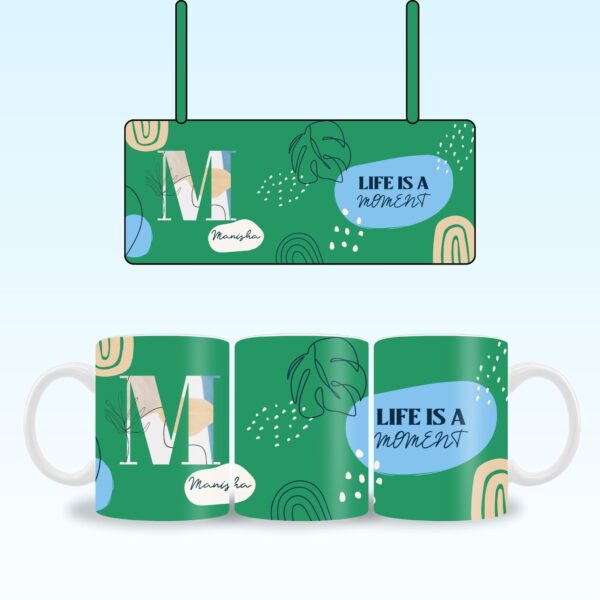 Green Boho Name mug - Image 2