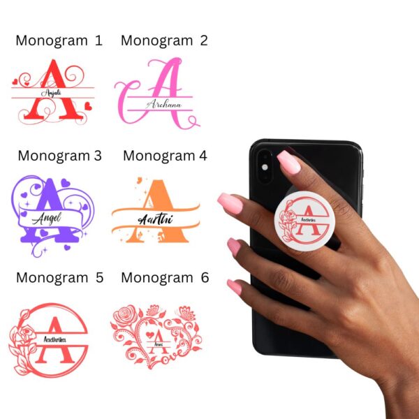 Monogram pop socket