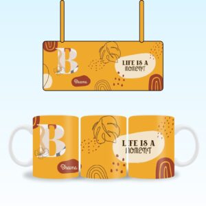 Yellow Boho Name mug - Image 2