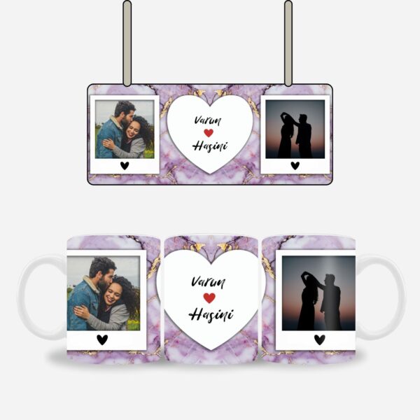 Purple Marble Name mug - Image 2