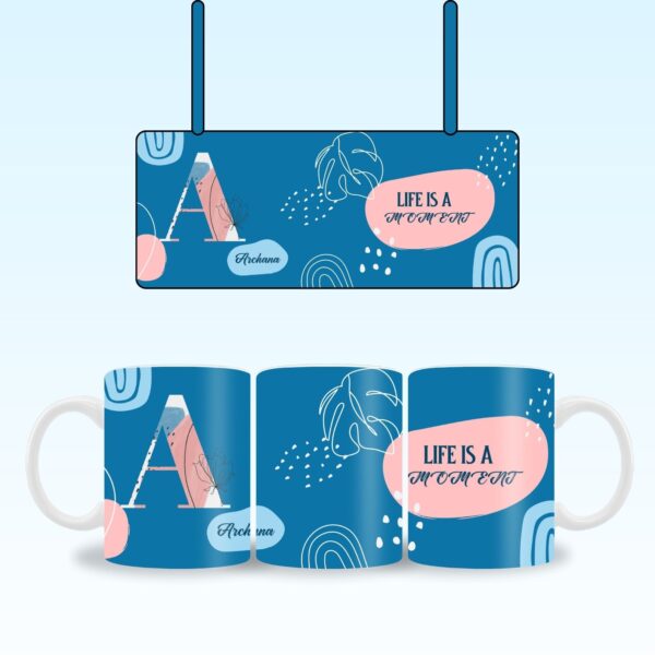 Blue Boho Name mug - Image 2