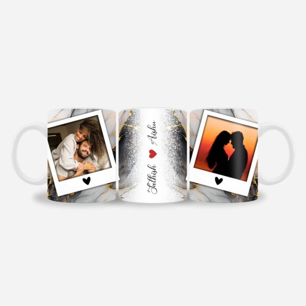 Balck and gold Marble Name mug