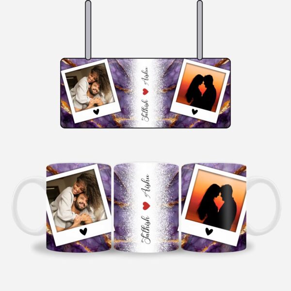 Purple Marble Name mug - Image 3