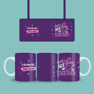 Purple mug with name and quote - Image 2