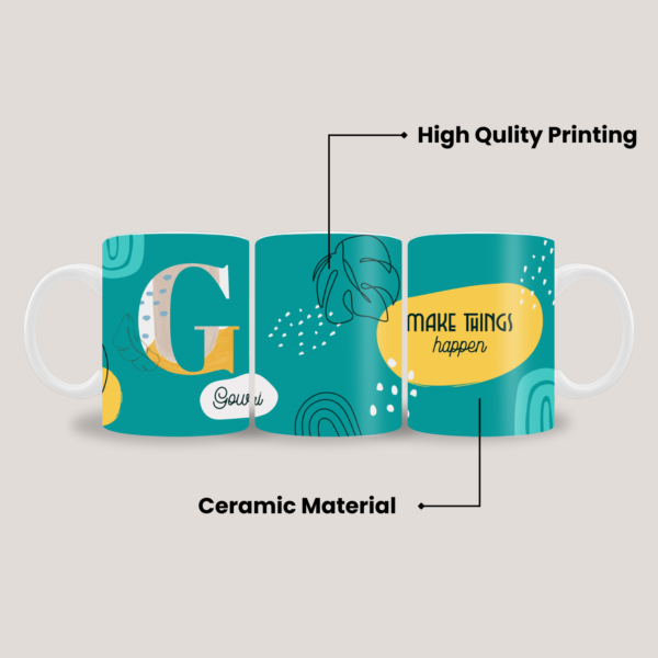 Blue Boho Name mug - Image 3