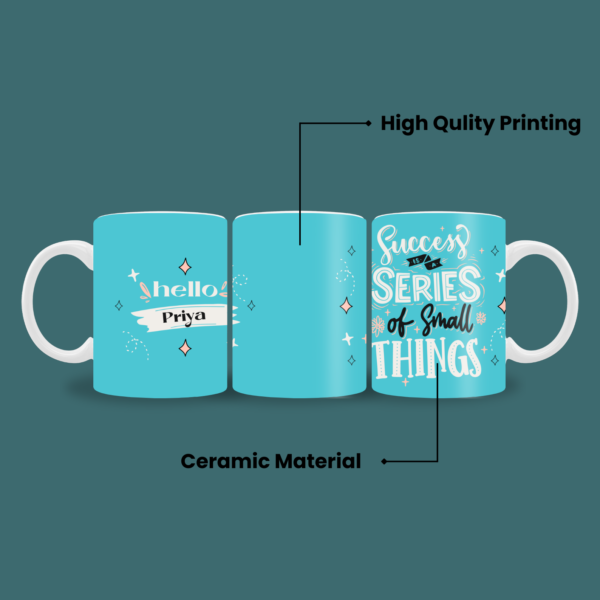 Purple mug with name and quote - Image 3