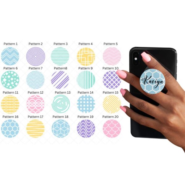 Aesthetic name printed Pop socket