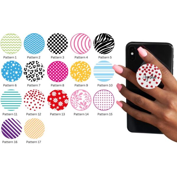 Aesthetic Name with Pattern Pop socket