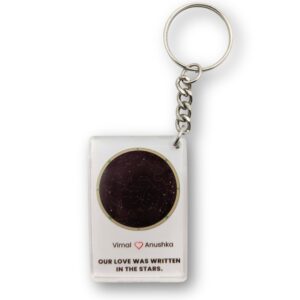 Customized star map keychain