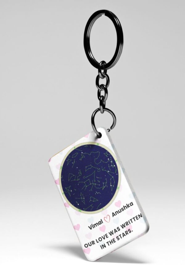 Customized Star map Keychain