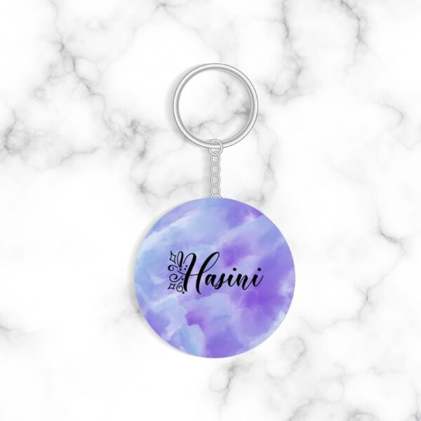 Customized Acrylic Dreamy Cloud Keychain - Purple Blue Sky