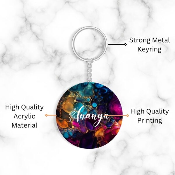 Customized Cosmic Swirl Keychain - Image 2