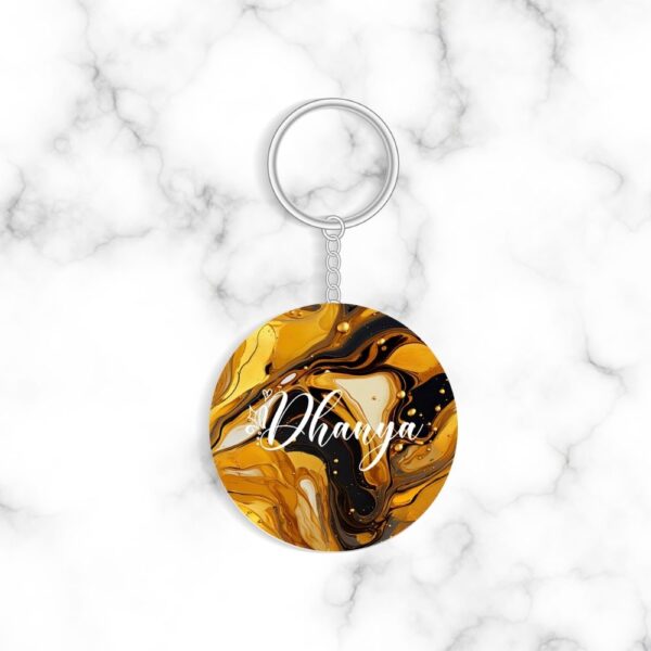 Customized Molten Gold Keychain