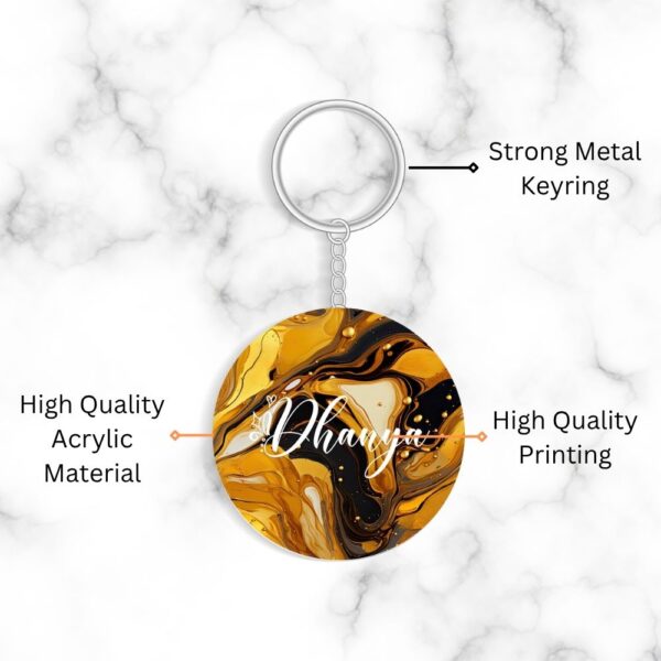 Customized Molten Gold Keychain - Image 2