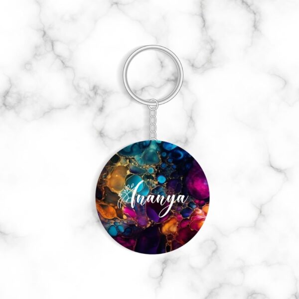 Customized Cosmic Swirl Keychain