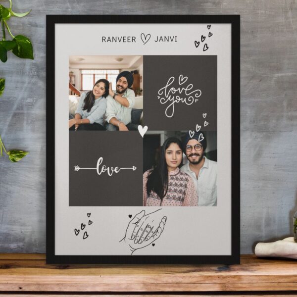 Signature Love Grid – Personalized Framed Poster