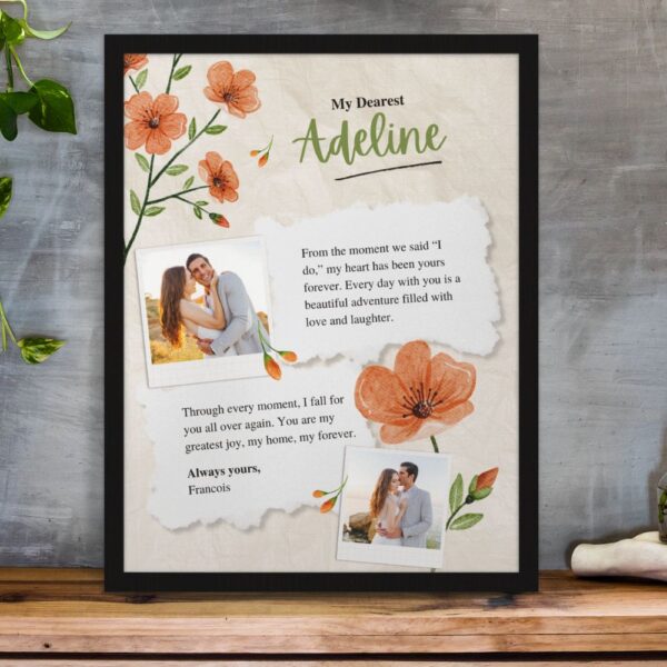 Floral Memory – Personalized Framed Poster