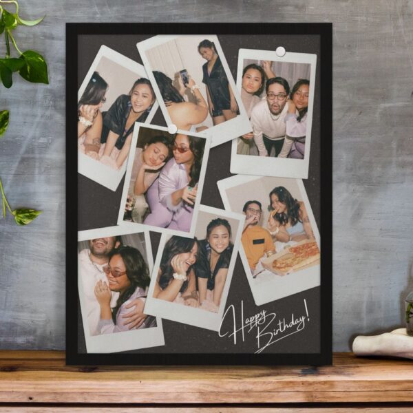 Handwritten Love in Pastel Frame – Personalized Birthday Poster