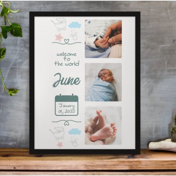 Welcome to the World persolized framed poster