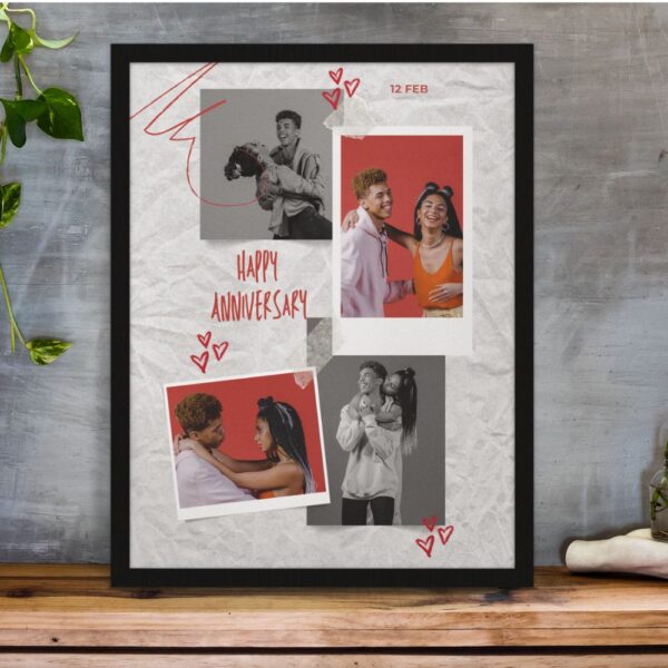 Red Threads of Love Personalized Anniversary Photo frame