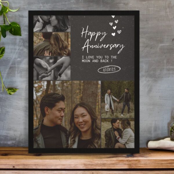 Our Wedding Day Forever Personalized Anniversary Photo frame