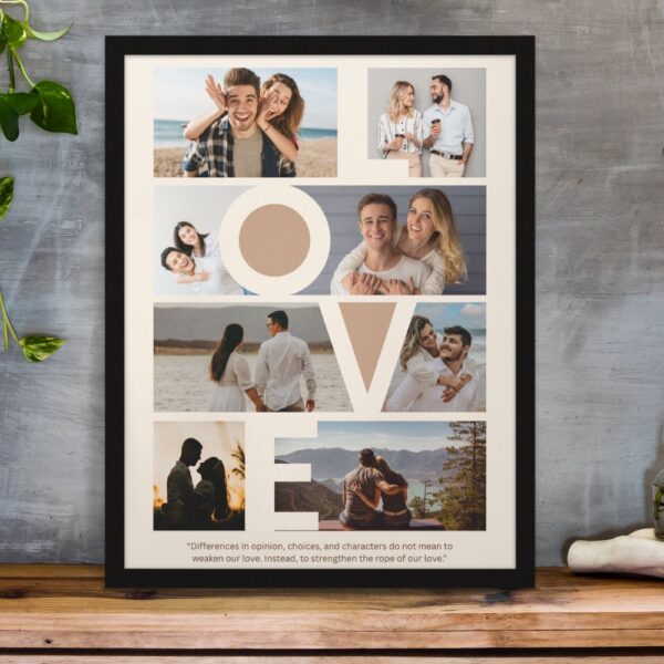 LOVE Collage Classic – Personalized Framed Poster
