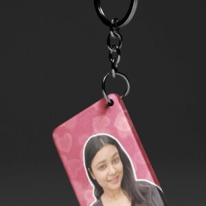 Pink Mist Gradient - Custom Photo Keychain