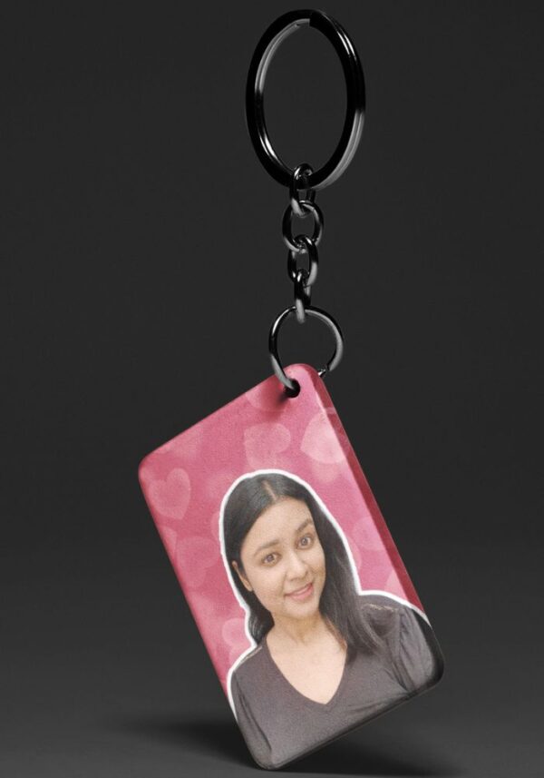 Pink Mist Gradient - Custom Photo Keychain