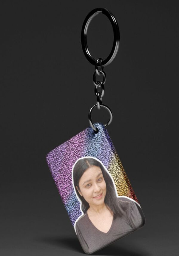 Galaxy Glitter Glow - Custom Photo Keychain