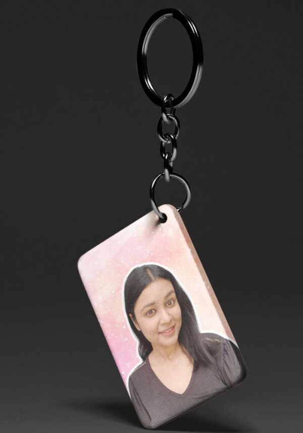 Soft Pink Cloud - Custom Photo Keychain